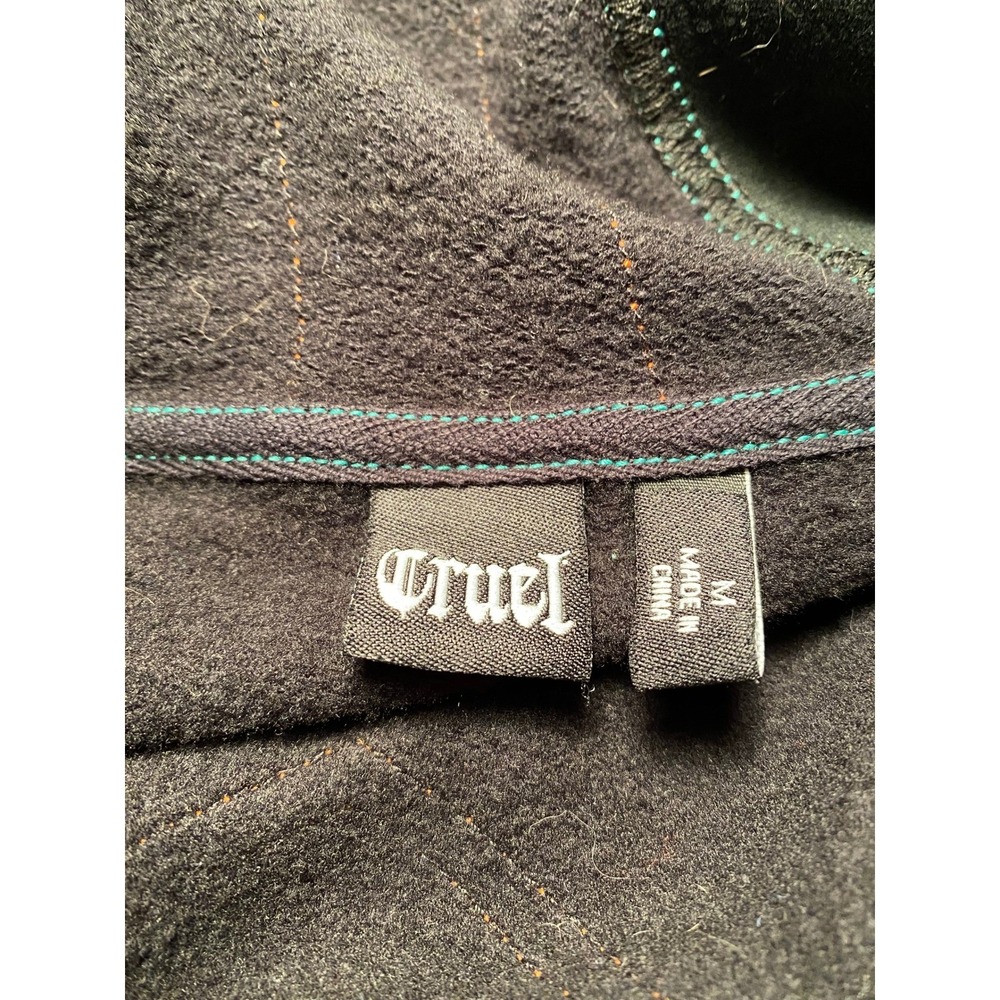 Cruel Girl Southwest Aztec Print Full Zip Hoodie Black Teal Orange Women Small - Picture 3 of 16